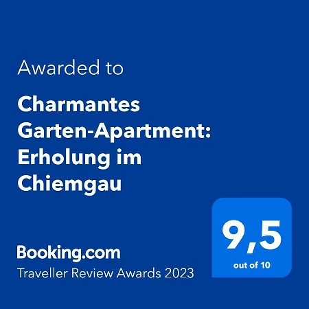 Charmantes Garten-apartment: Erholung Im Chiemgau